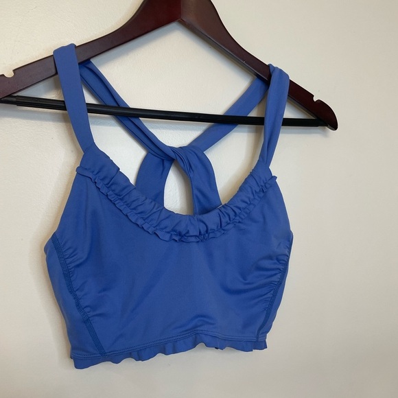 NWOT Free People|| DOWN THE LINE BRA IN BLUE, Size Medium - Picture 6 of 8